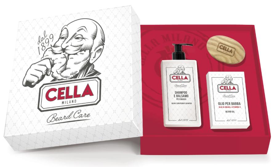 Cella Milano Set Beard Shampoo, Beard Oil & Beard Brush na 4lookstore.com